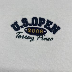US Open 2008 Torrey Pines T-Shirt Mens Extra Large White Embroidered Logo Golf